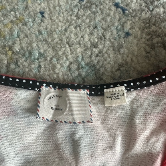 Anthropologie Red Floral Peplum top - size medium - Picture 3 of 4